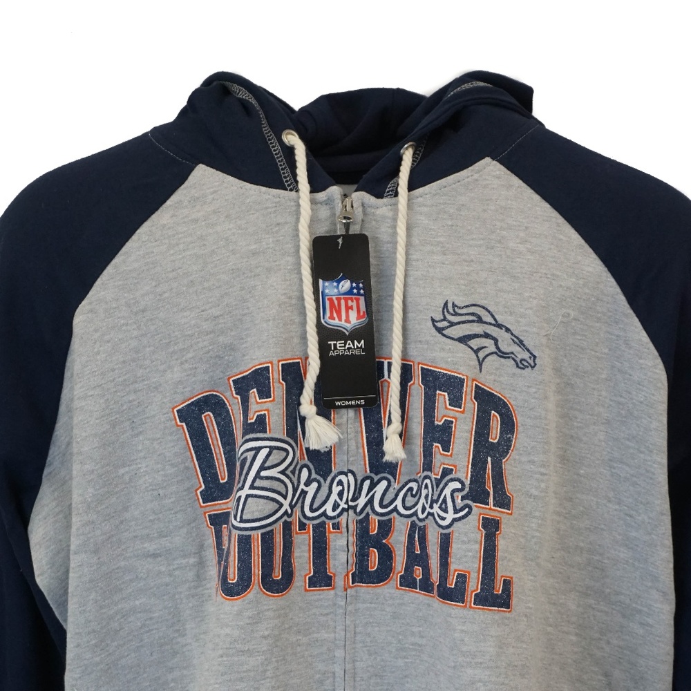 Denver Broncos Women's NFL Glitter Full Zip Hoodie